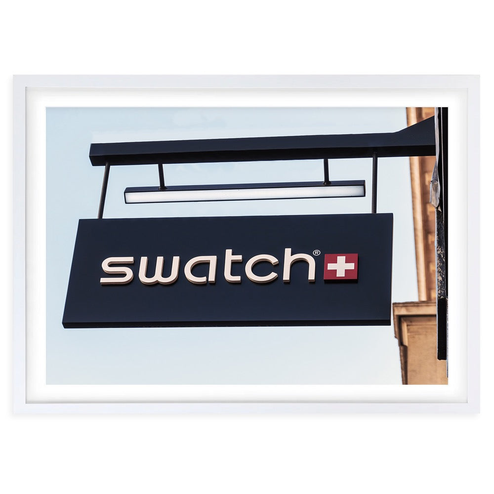 Wall Art's Swatch Sign Large 105cm x 81cm Framed A1 Art Print