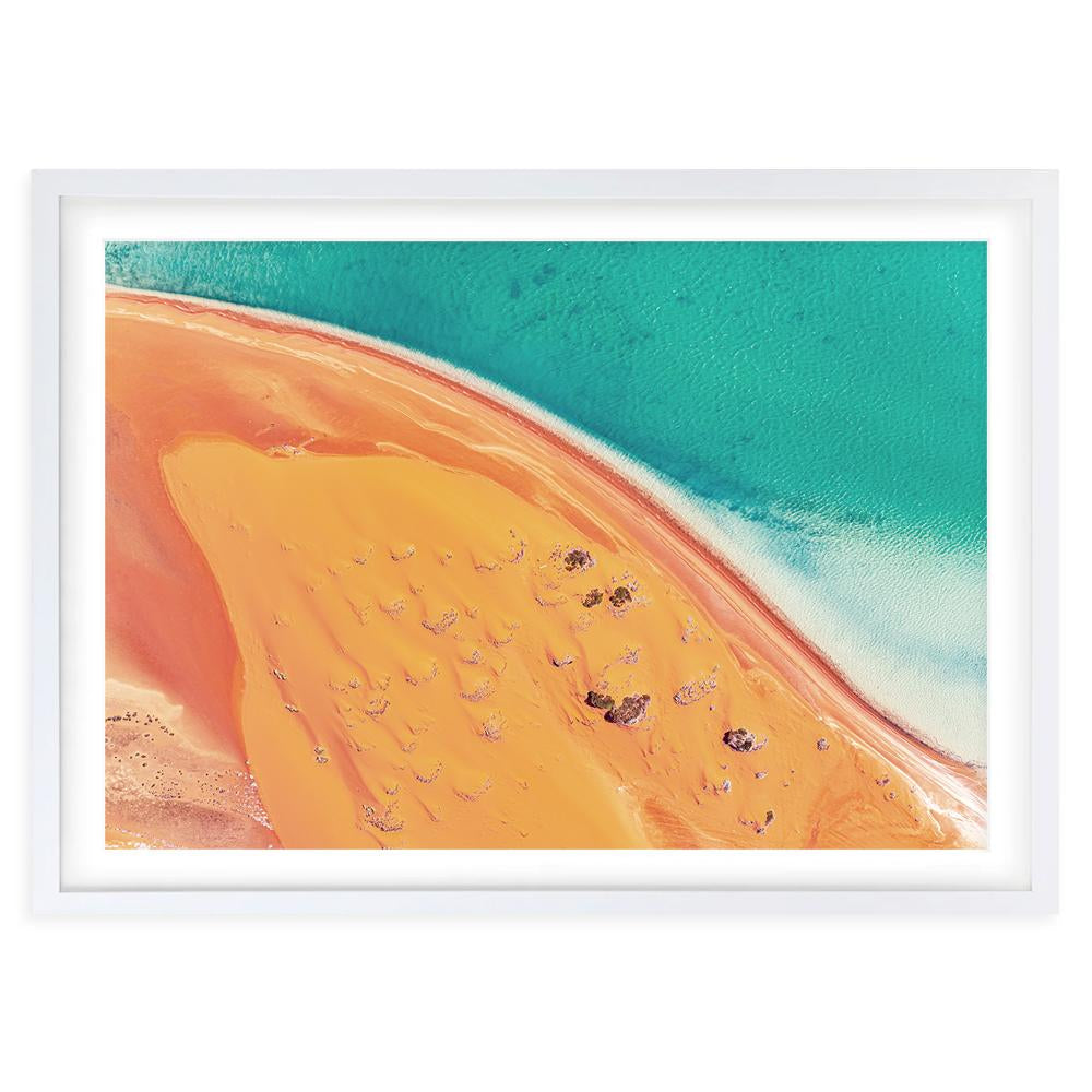 Wall Art's Shark Bay Sand Dunes Large 105cm x 81cm Framed A1 Art Print