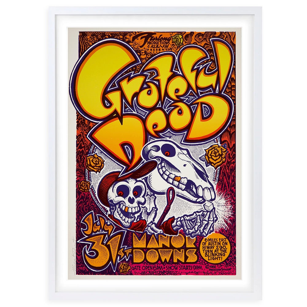 Wall Art's The Grateful Dead - Manor Downs - 1982 Large 105cm x 81cm Framed A1 Art Print