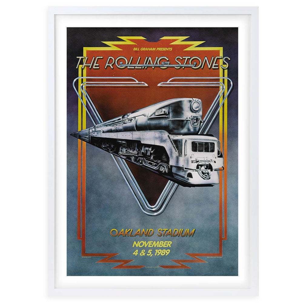 Wall Art's The Rolling Stones - Oakland Stadium - 1989 Large 105cm x 81cm Framed A1 Art Print