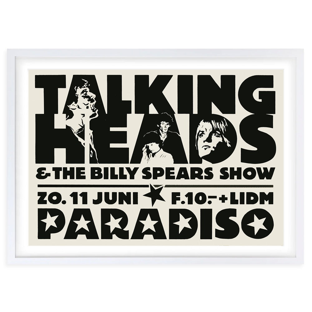 Wall Art's Talking Heads Large 105cm x 81cm Framed A1 Art Print