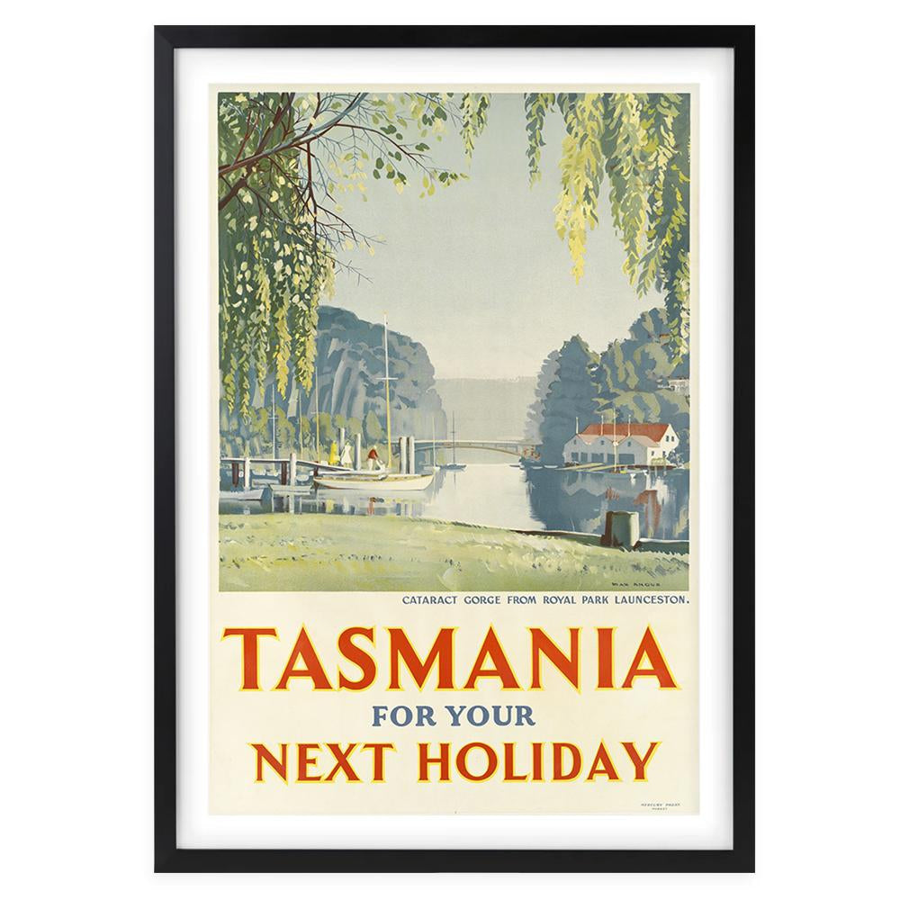 Wall Art's Tasmania For Your Next Holiday Large 105cm x 81cm Framed A1 Art Print