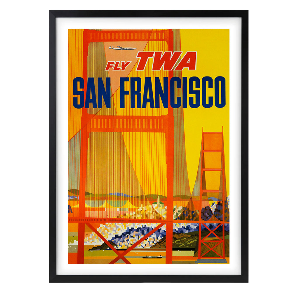 Wall Art's TWA San Francisco Large 105cm x 81cm Framed A1 Art Print