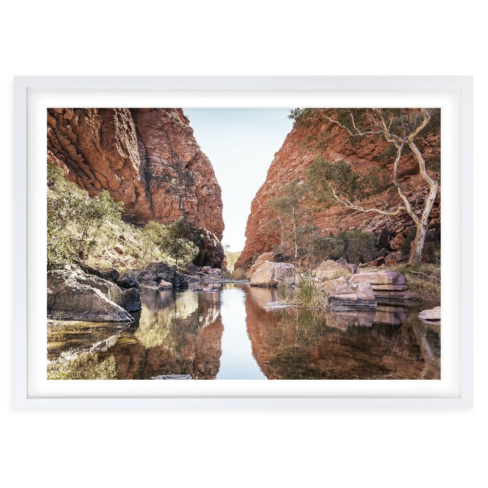 Wall Art's West Macdonnell Ranges River Large 105cm x 81cm Framed A1 Art Print