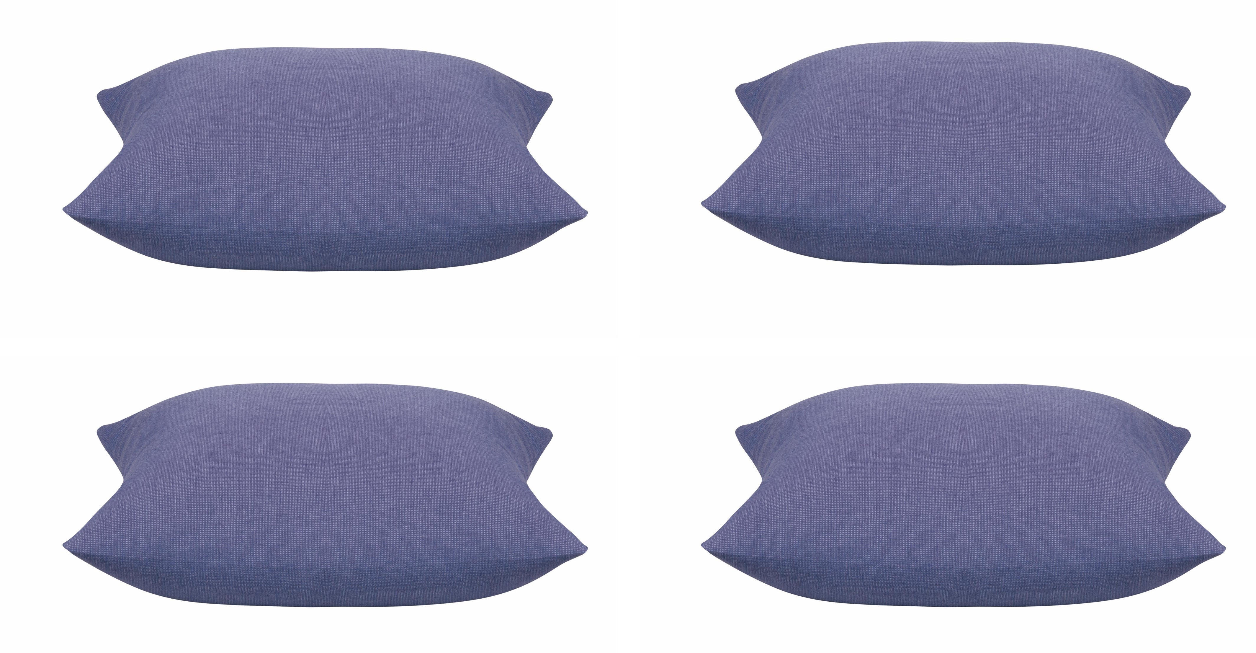 Pack of 4 Elements Indigo Blue Base Colour Square Cushion Covers