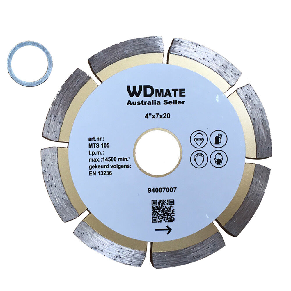 5x 105mm Segment Diamond Circular Saw Blade Dry 4" Cutting Disc Wheel 20/16mm