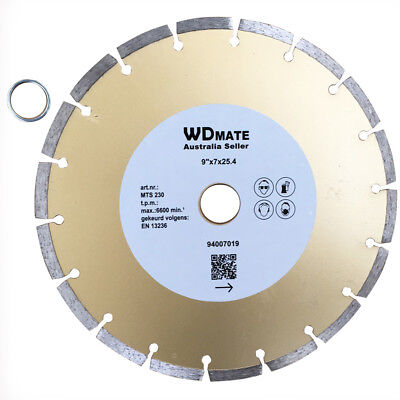 230mm Dry Diamond Cutting Disc 9" Segment Saw Blade 2.6*7mm 25.4/22.23mm Tile