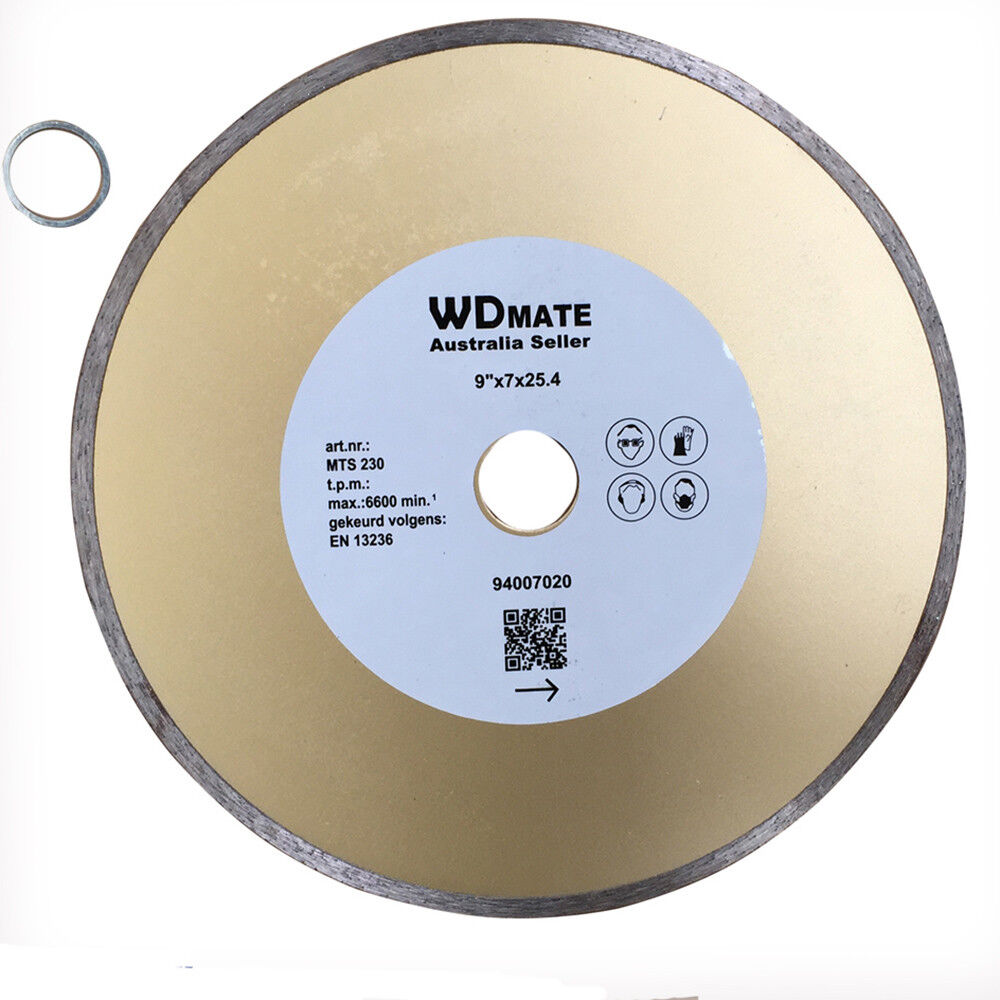 3x 230mm Diamond Cutting Blade 9" Wet Saw Disc 2.5*5mm 25.4/22mm Continuous Tile