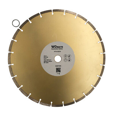 350mm Diamond Circular Saw Disc Dry 7*3mm Segment Cutting Blade 14" 25.4 WDMATE