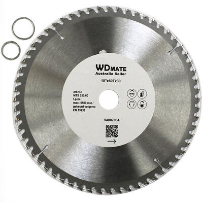 250mm 60TSaw Blade  Wood Circular Cutting Disc TCT 1.8 10" 30/25.4/22 ATB Timber