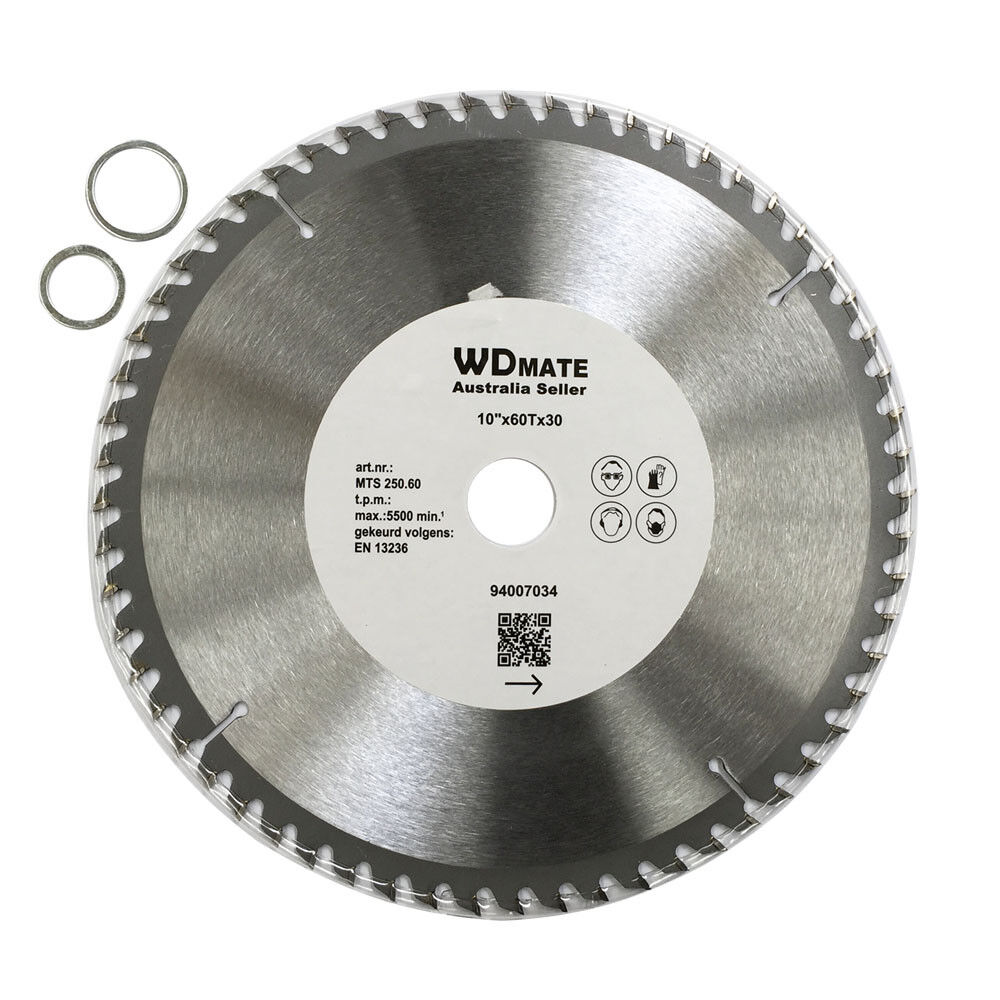 2x TCT Circular Wood Saw Blade Cutting Disc 60T 10" 250mm TCT Timber ATB Sharp