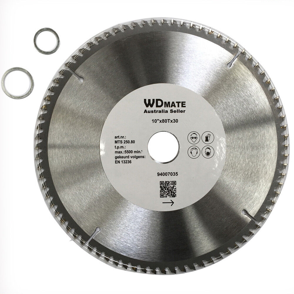 4x 250mm 80T Wood Cutting DISC TCT Circular Saw Blade ATB 1.8*30/25.4 Wheel