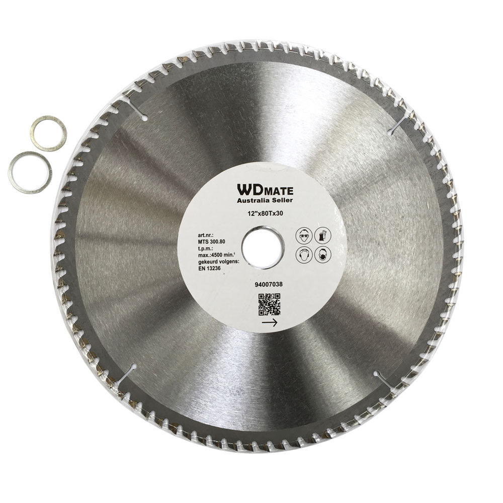 3x Wood 300mm 80T Circular Saw Cutting Disc 12" Wheel Blade Timber 30mm 4500prm