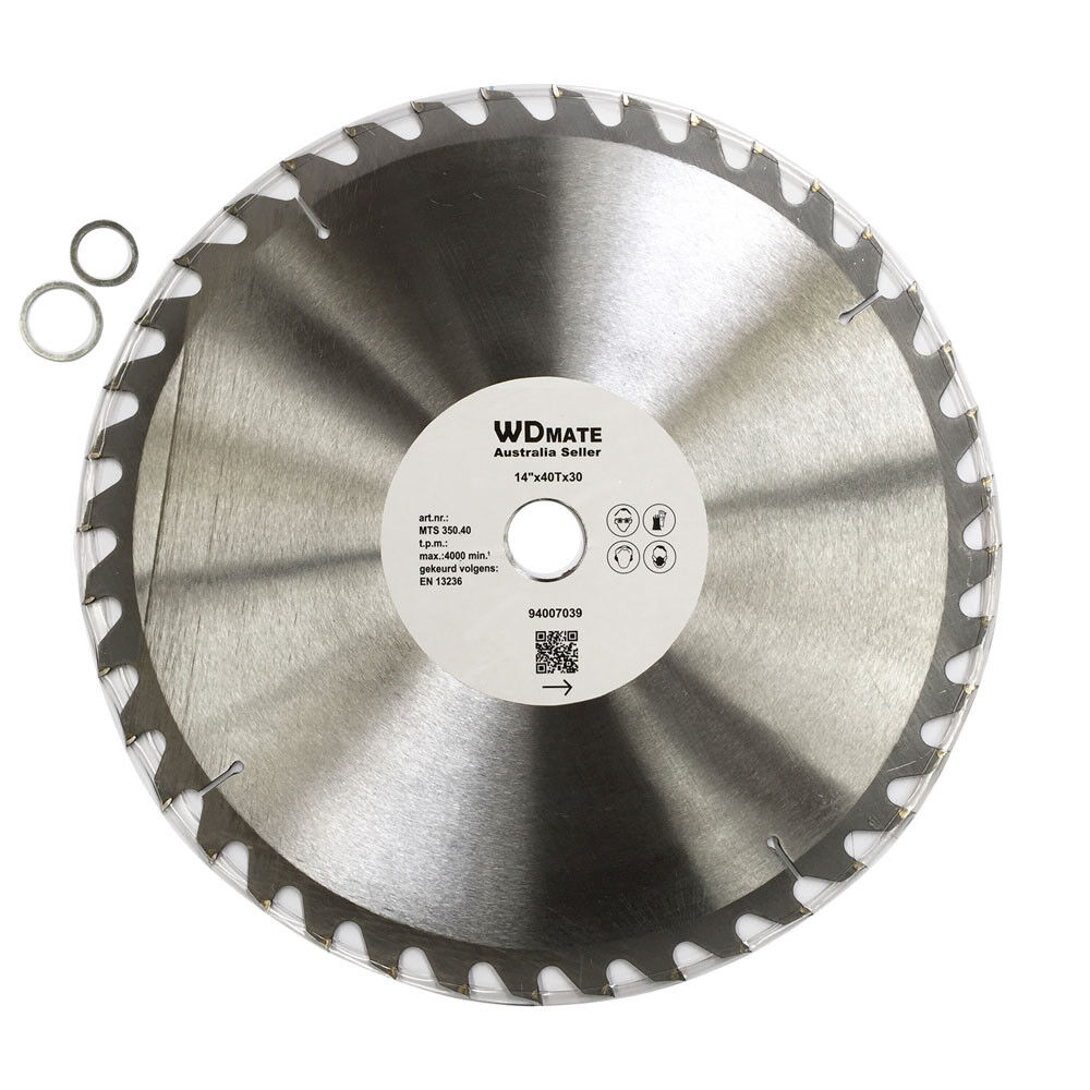 2x Wood Cutting Circular Saw Blade 350mm 40T TCT 14" Cross 30mm Timber Sharp ATB