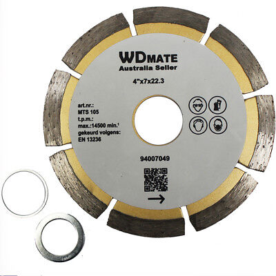 3x Dry Diamond Cutting Disc 105mm 2.0*7.0mm 4.0" Segment Saw Blade Wheel 22.3mm