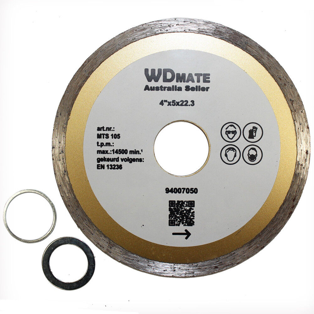 2x Diamond Cutting Wet Disc 4.0" 105mm 2*7*22.3mm Continuous Saw Blade Grinder