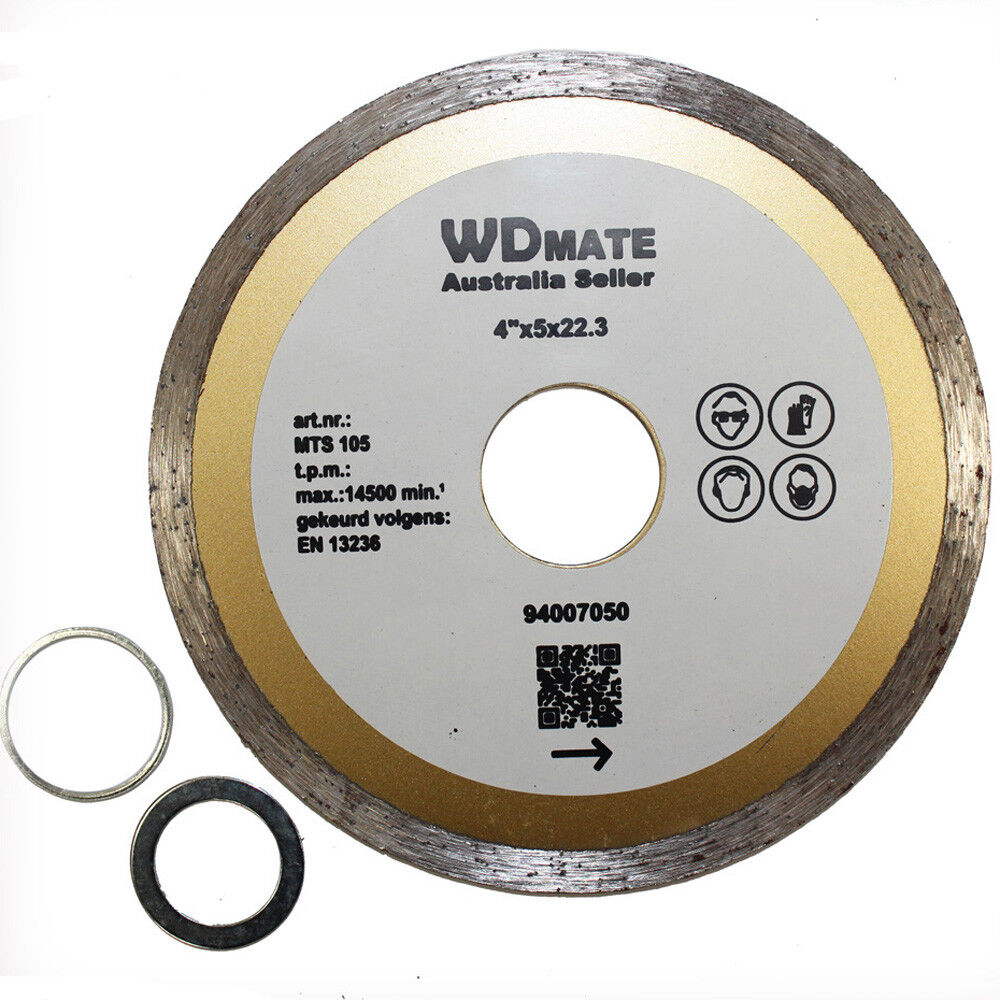 4x 105mm Diamond Cutting Wet Disc 2.0*5mm 22.3/16 Continuous Saw Blade Grinder