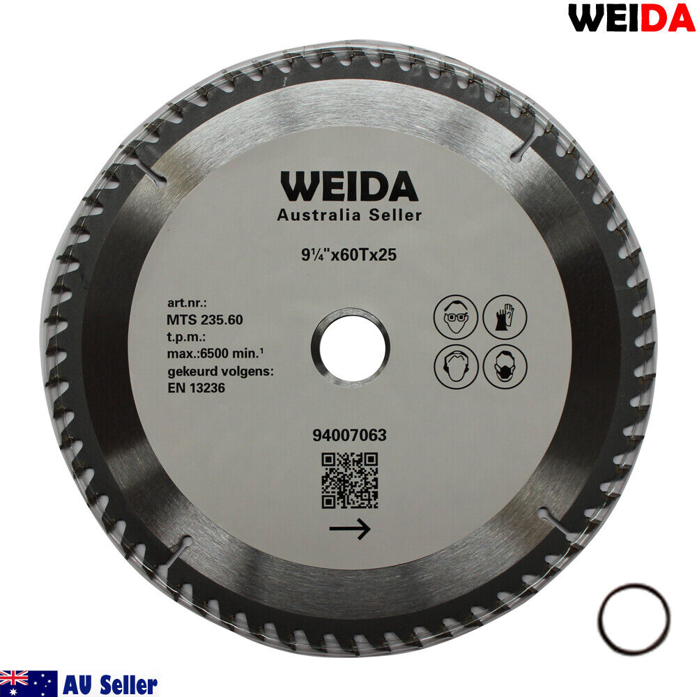 2x 235mm 60T Wood Circular Saw Blade Cutting Disc9-1/4" Bore 25/22.23mm K 2.8mm