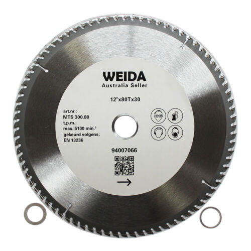 3x 300mm 80T Wood Circular Saw Blade Cutting Disc 12" Bore 30/25.4/22.23 mm K3.2