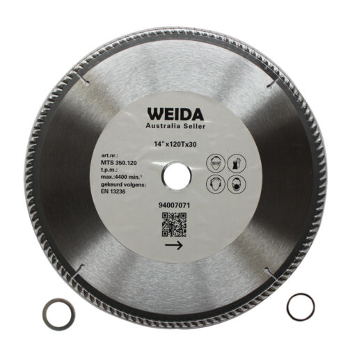 3x 350mm 120T Wood Circular Saw Blade Cutting Disc 14" Bore 30/25.4mm K3.5mm