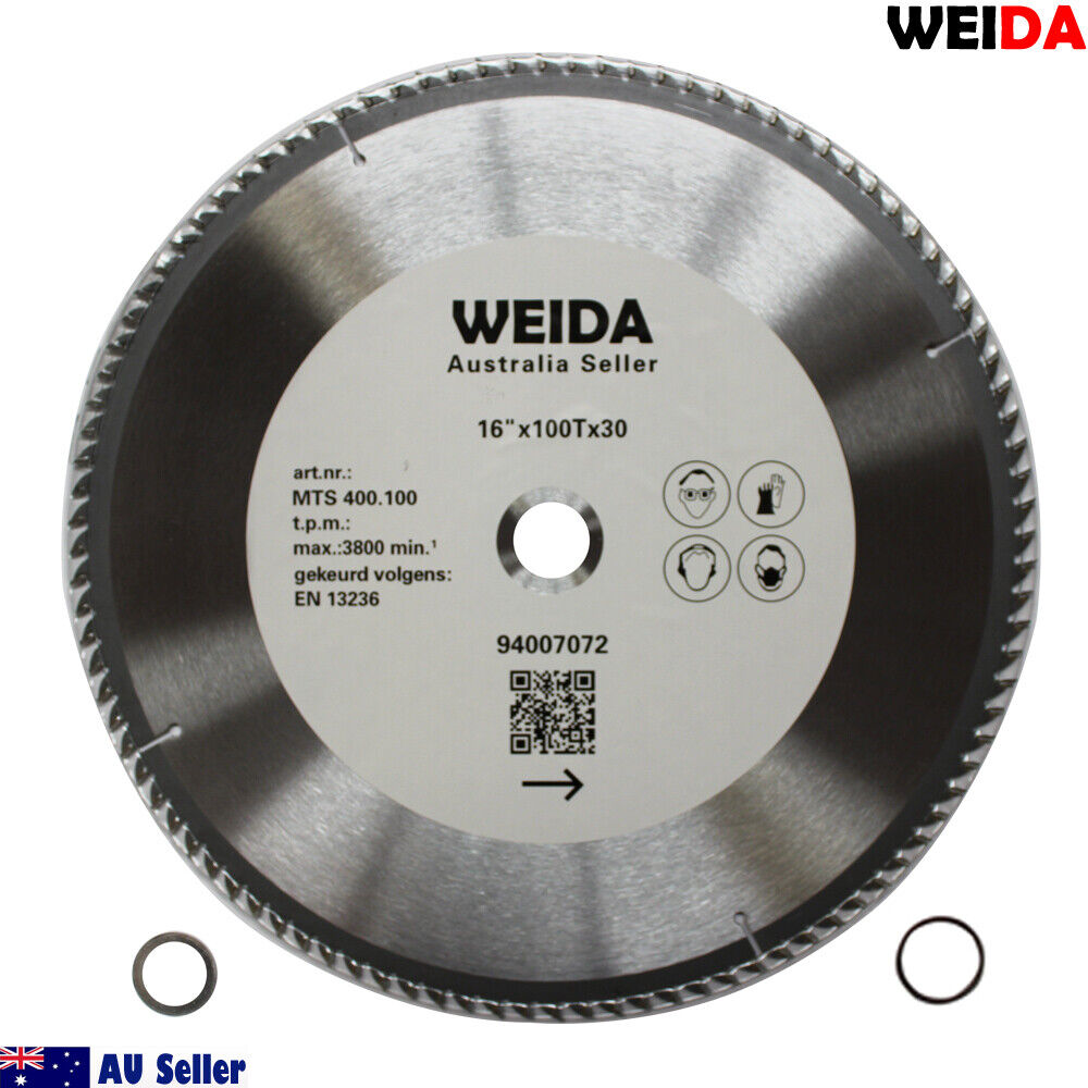 2x Circular Saw Blade 400mm 120T Wood Cutting Disc 16" Bore 30/25.4mm K3.5mm Cut