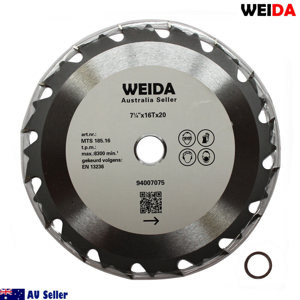 185mm Wood Circular Saw Blade Cutting Disc 7-1/4” 16T Bore 20/16mm Quality