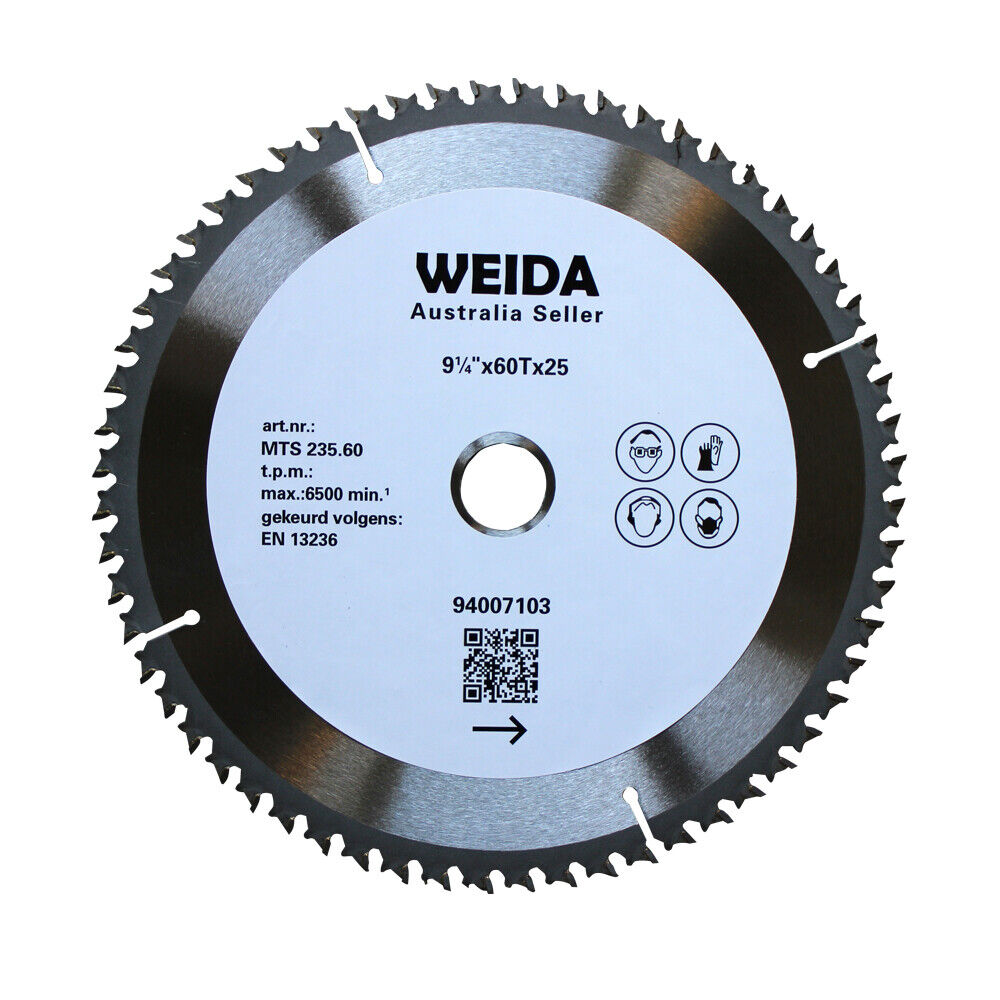 235mm Wood Circular Saw Blade Cutting Disc 9-1/4" 60T Bore 25/22.23mm K 1.8mm