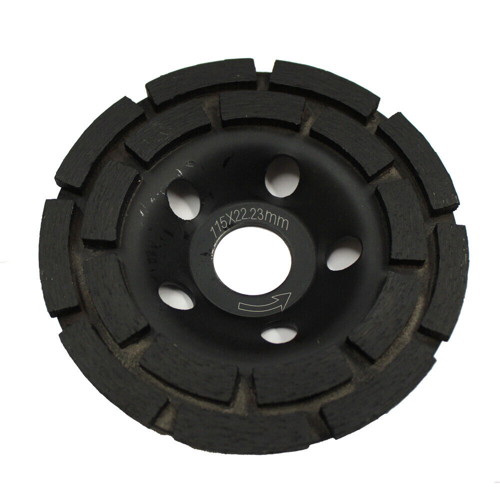 115mm Diamond Grinder Wheel Disc Grinding Double Row Stone Brick Concrete 18 seg