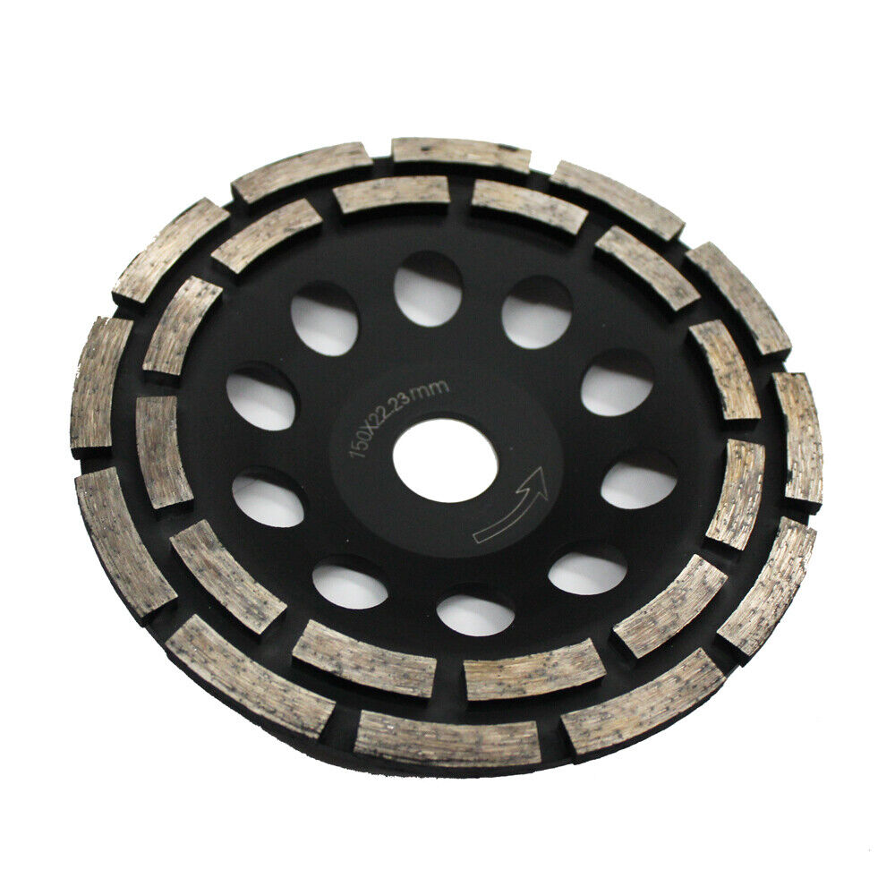 150mm Diamond Grinder Wheel Disc Grinding Double Row Stone Brick Concrete 24 seg