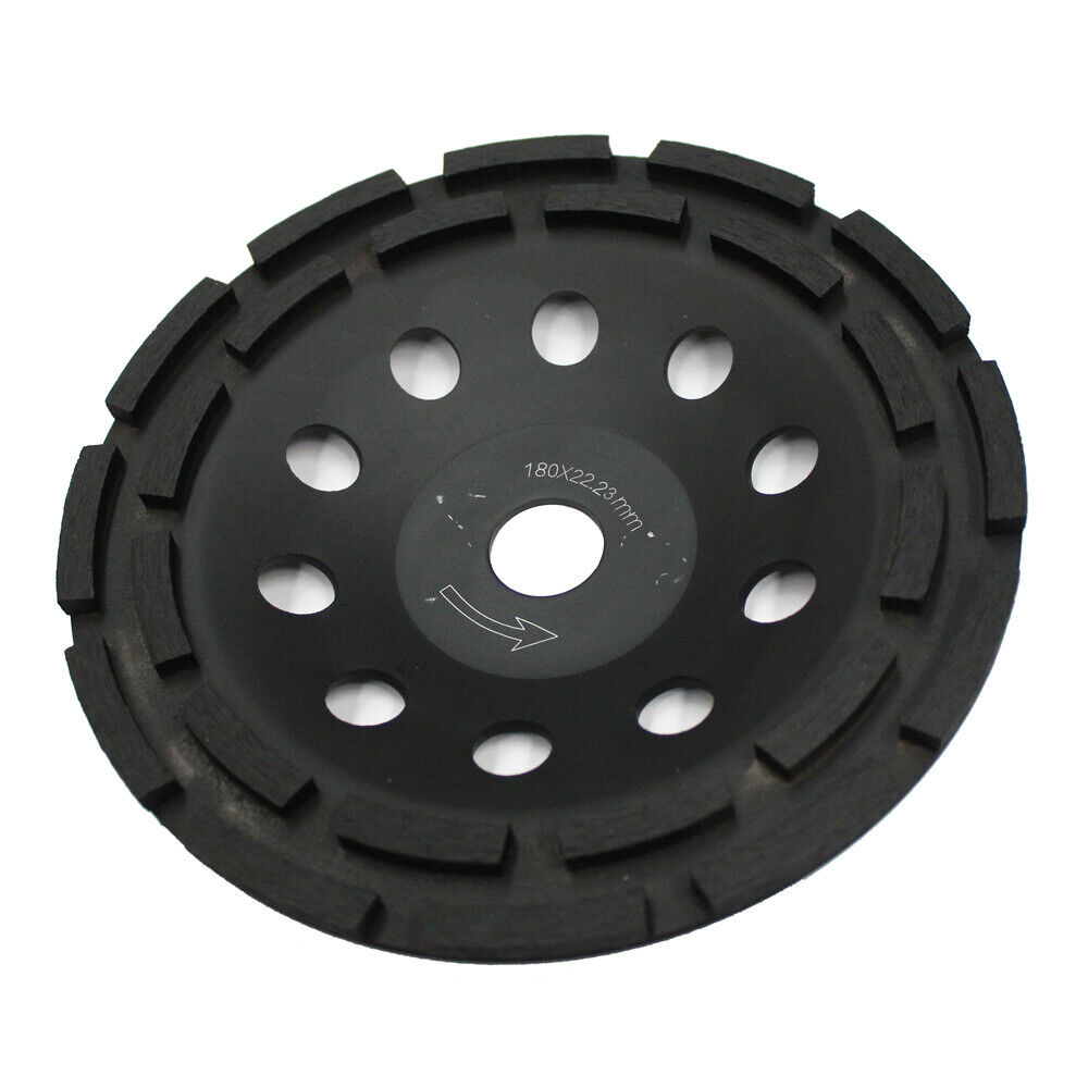 180mm Diamond Grinder Wheel Disc Grinding Double Row Stone Brick Concrete 24 seg