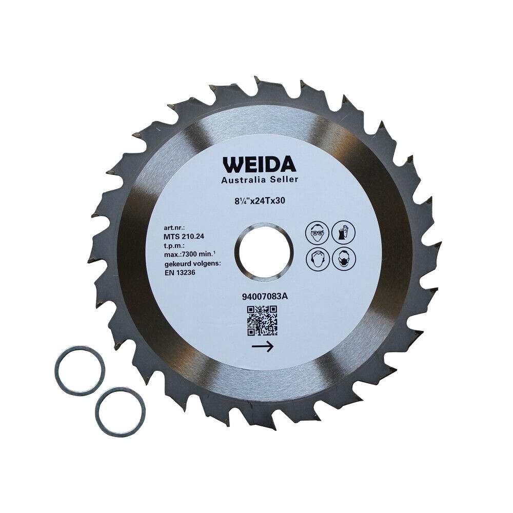 2x210mm Wood Circular Saw Blade Cutting Disc 8-1/4” 24T Bore 30/22.23mm ATB K 2.