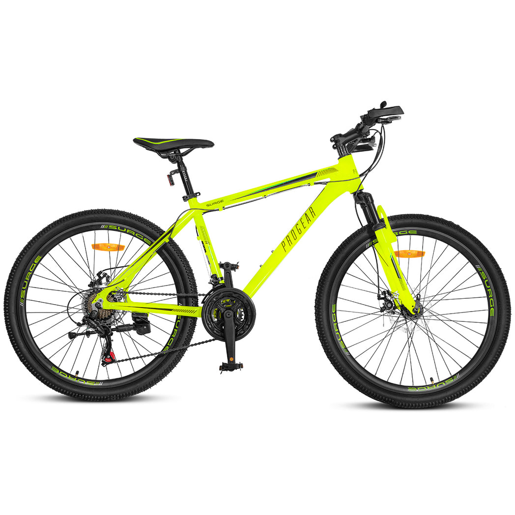 Progear Bikes Surge MTB Mens 26*19" in Fluro Yellow