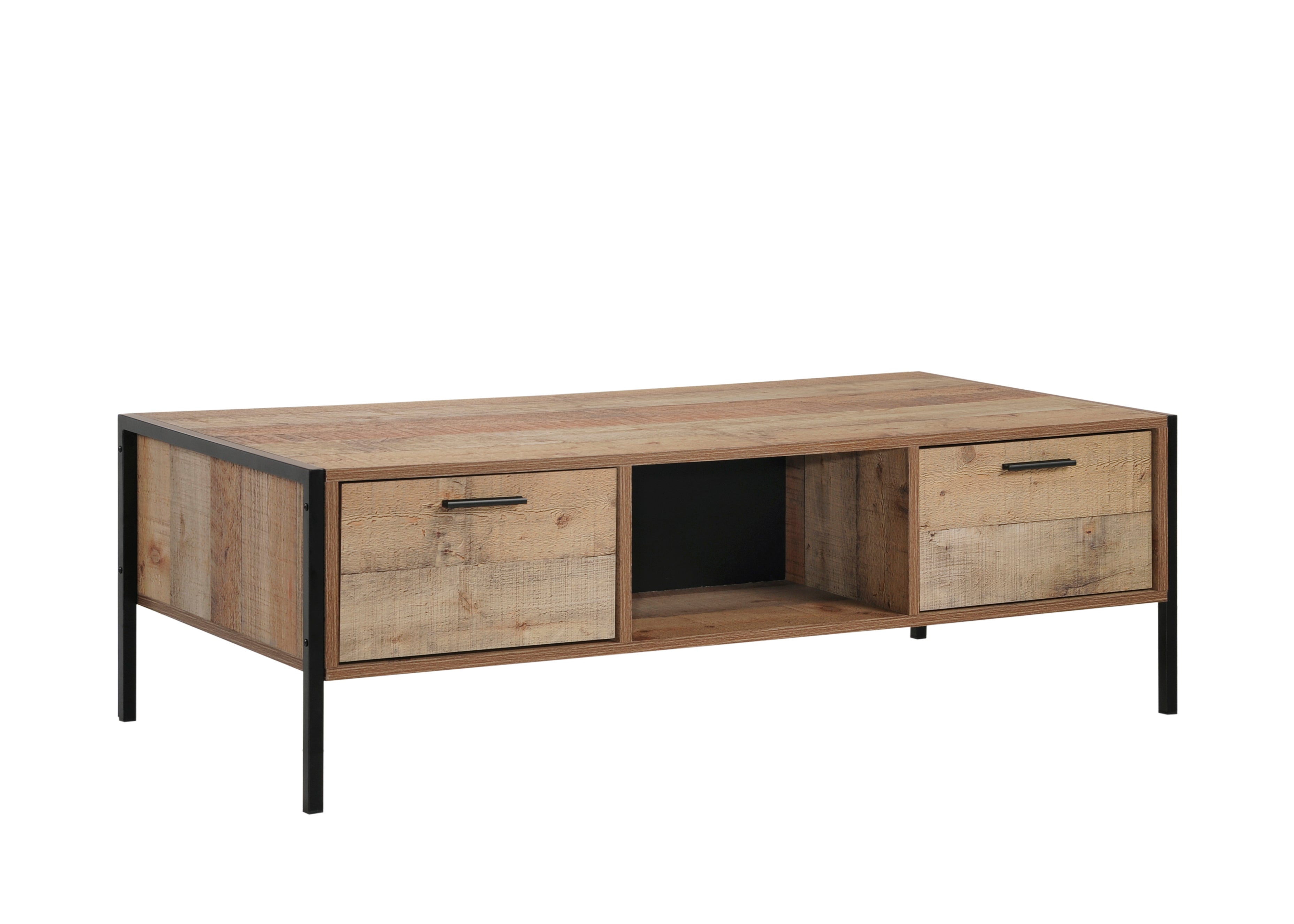 Coffee Table 2 Drawers Particle Board Storage in Oak Colour