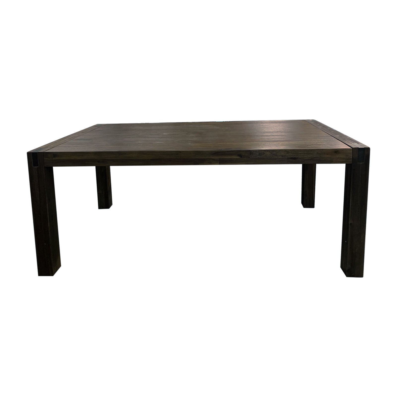 Dining Table 180cm Medium Size with Solid Acacia Wooden Base in Chocolate Colour