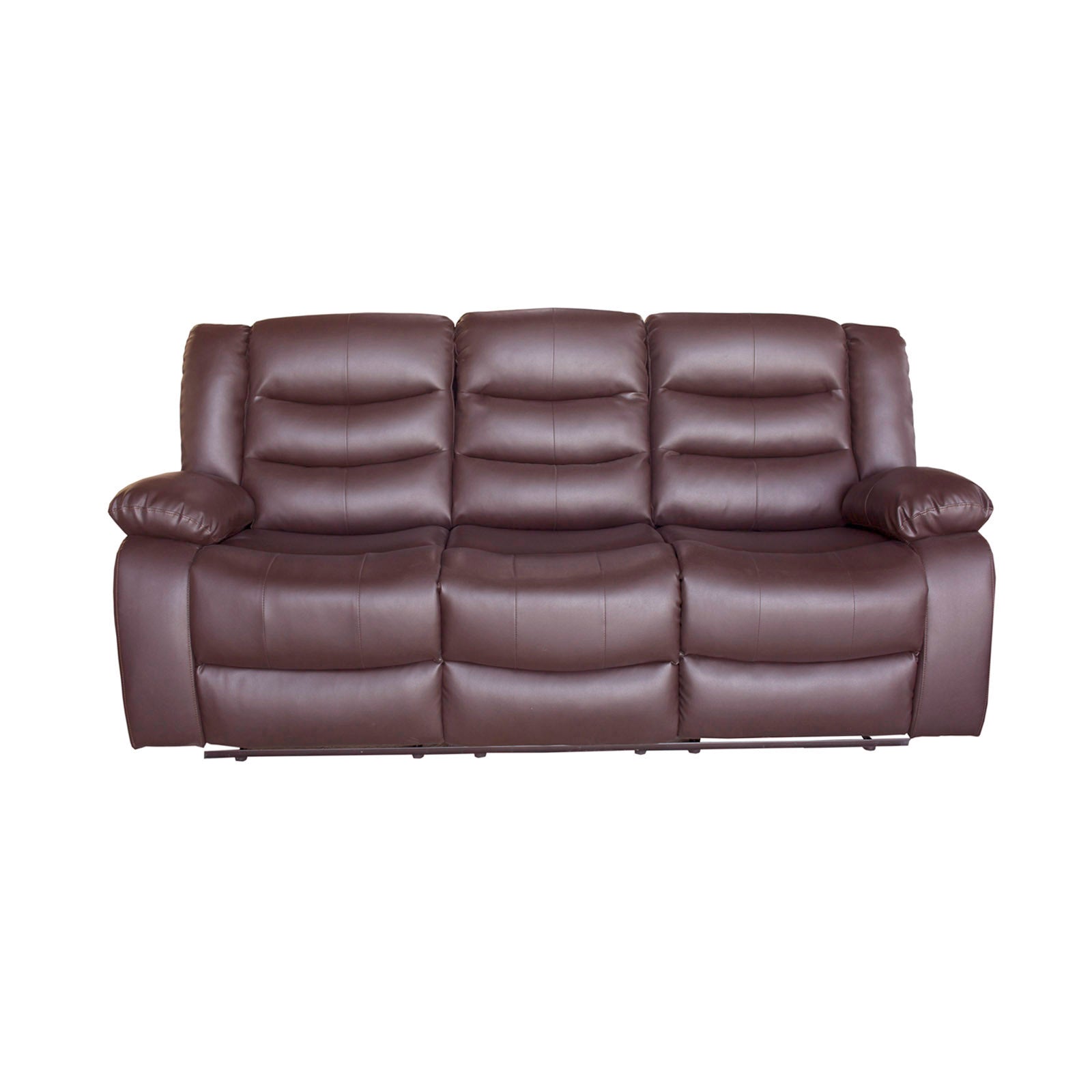 3+2 Seater Recliner Sofa In Faux Leather Lounge Couch in Brown