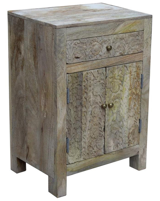 2 drawer sandblasted cabinet in takai design