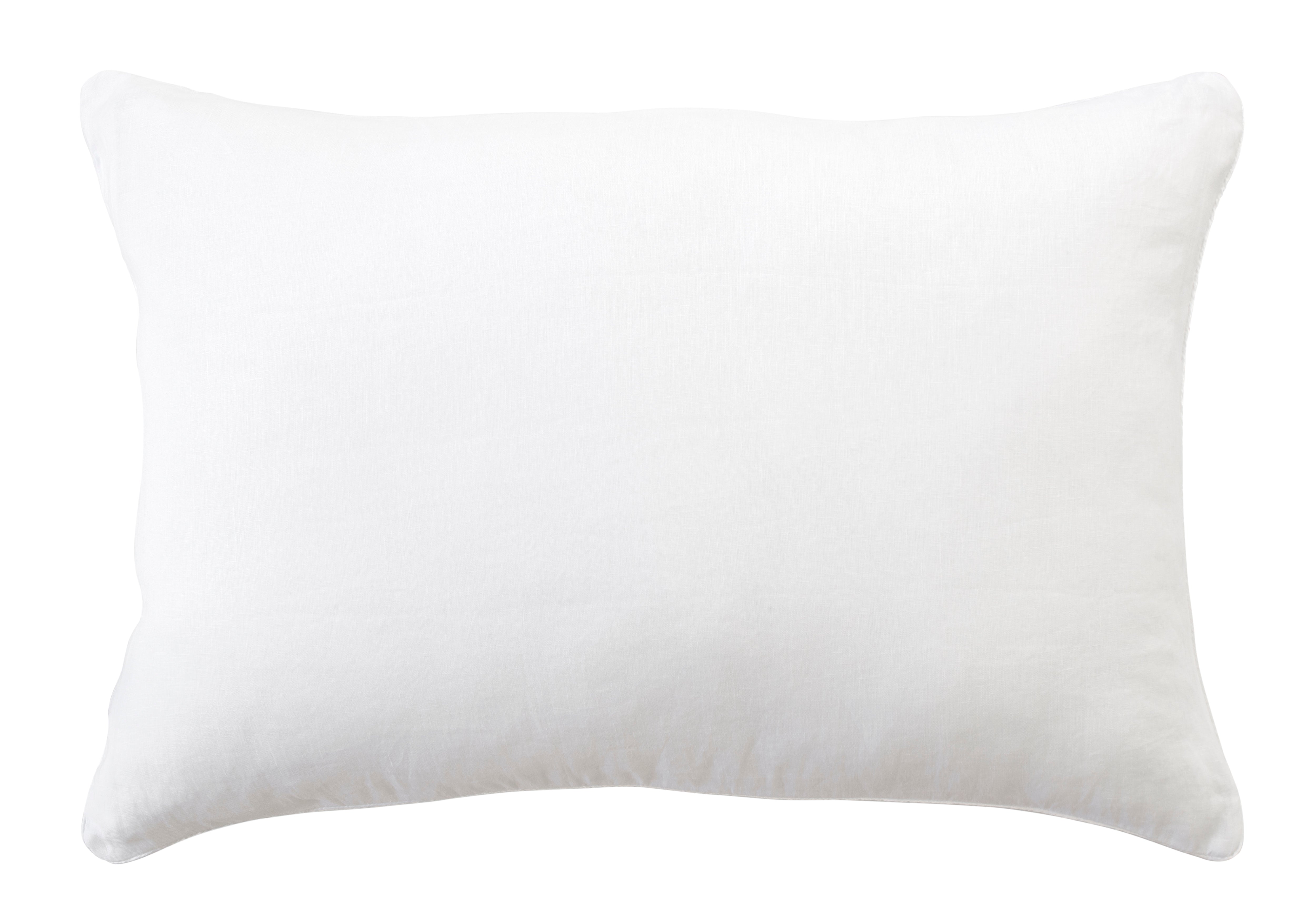 WHITE SILK LINEN PILLOWCASE - 51X76CM