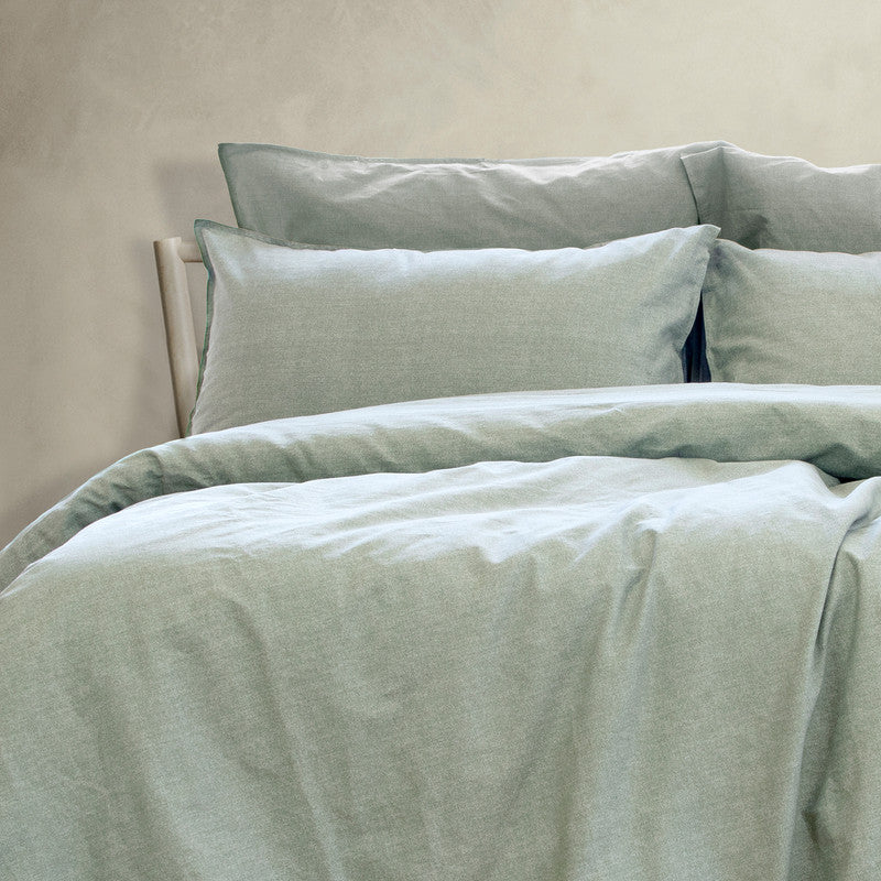 Embre Linen Look Washed Cotton QUILT COVER SET - QUEEN