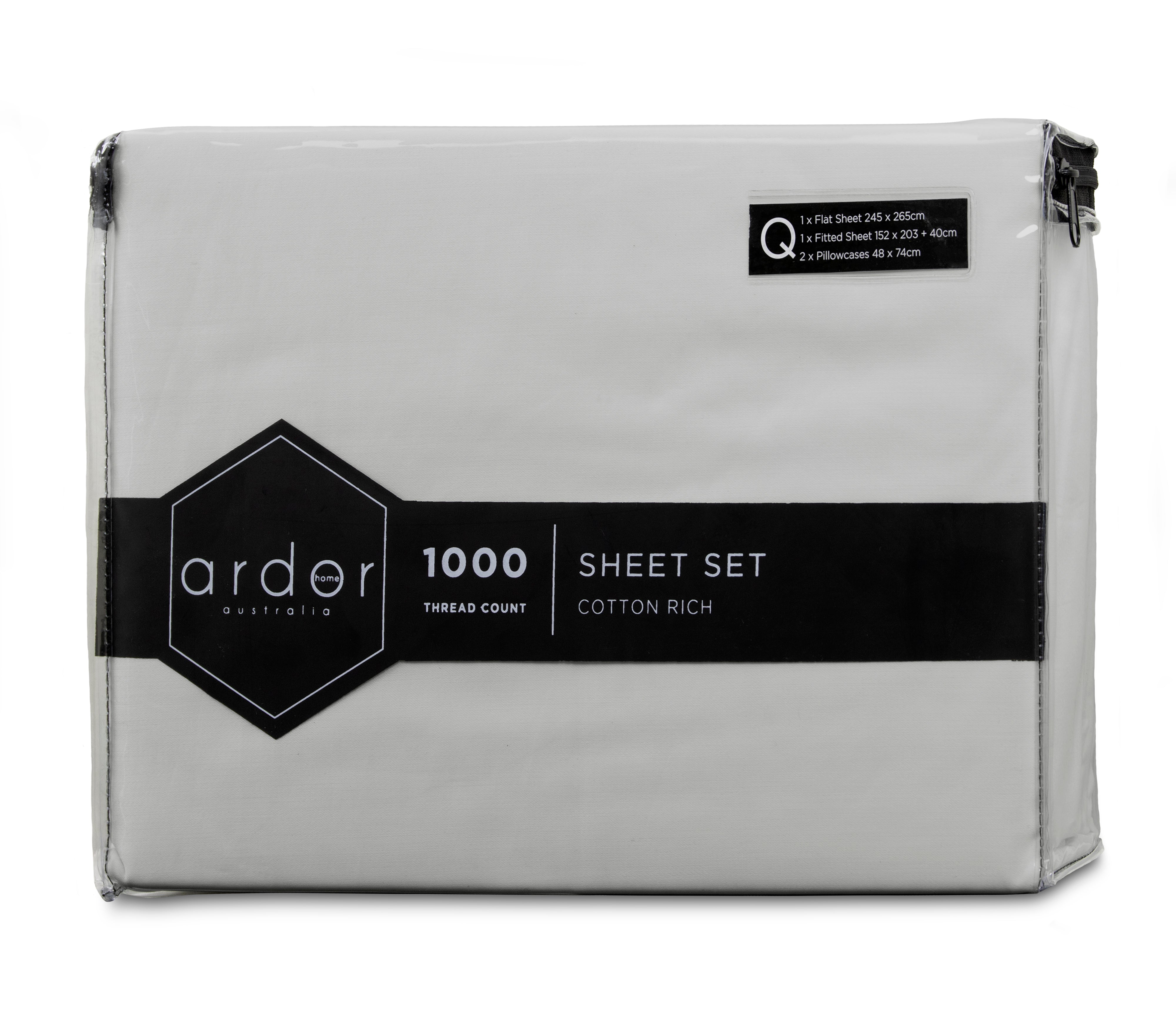 1000TC Cotton Rich SHEET SET - QUEEN