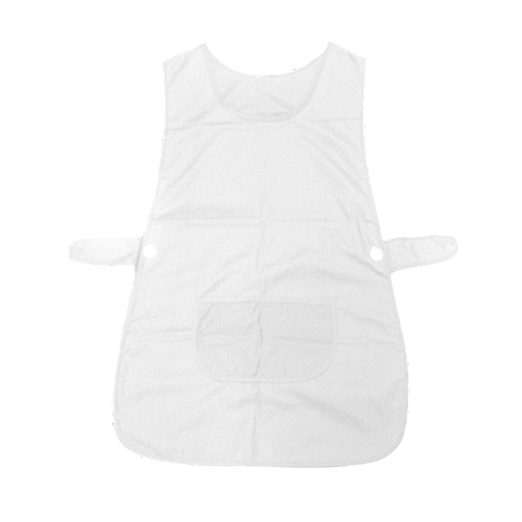 Ladies Women Side Button Tabard Apron 50x80 cm White