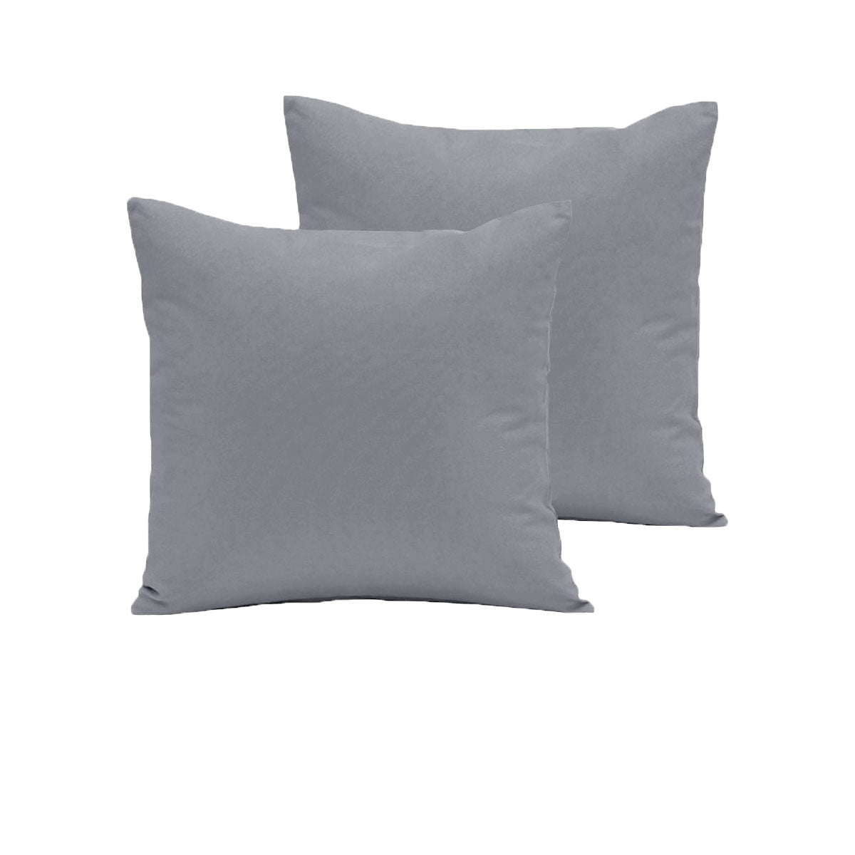 Pair of  280TC Polyester Cotton European Pillowcases Grey