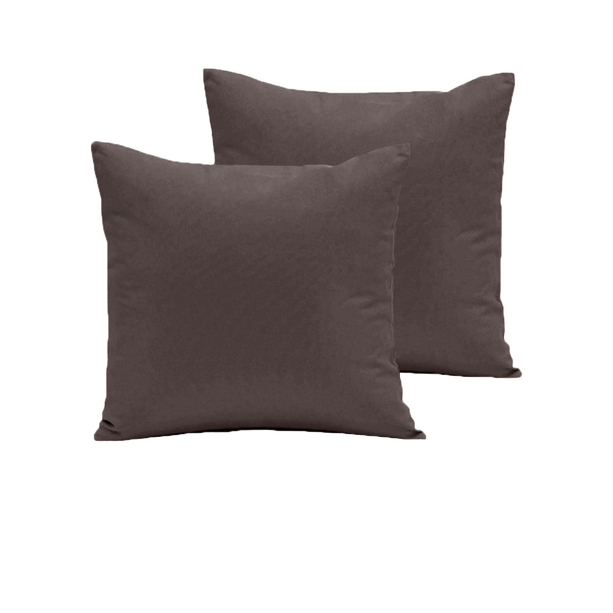 Pair of  280TC Polyester Cotton European Pillowcases Mocha