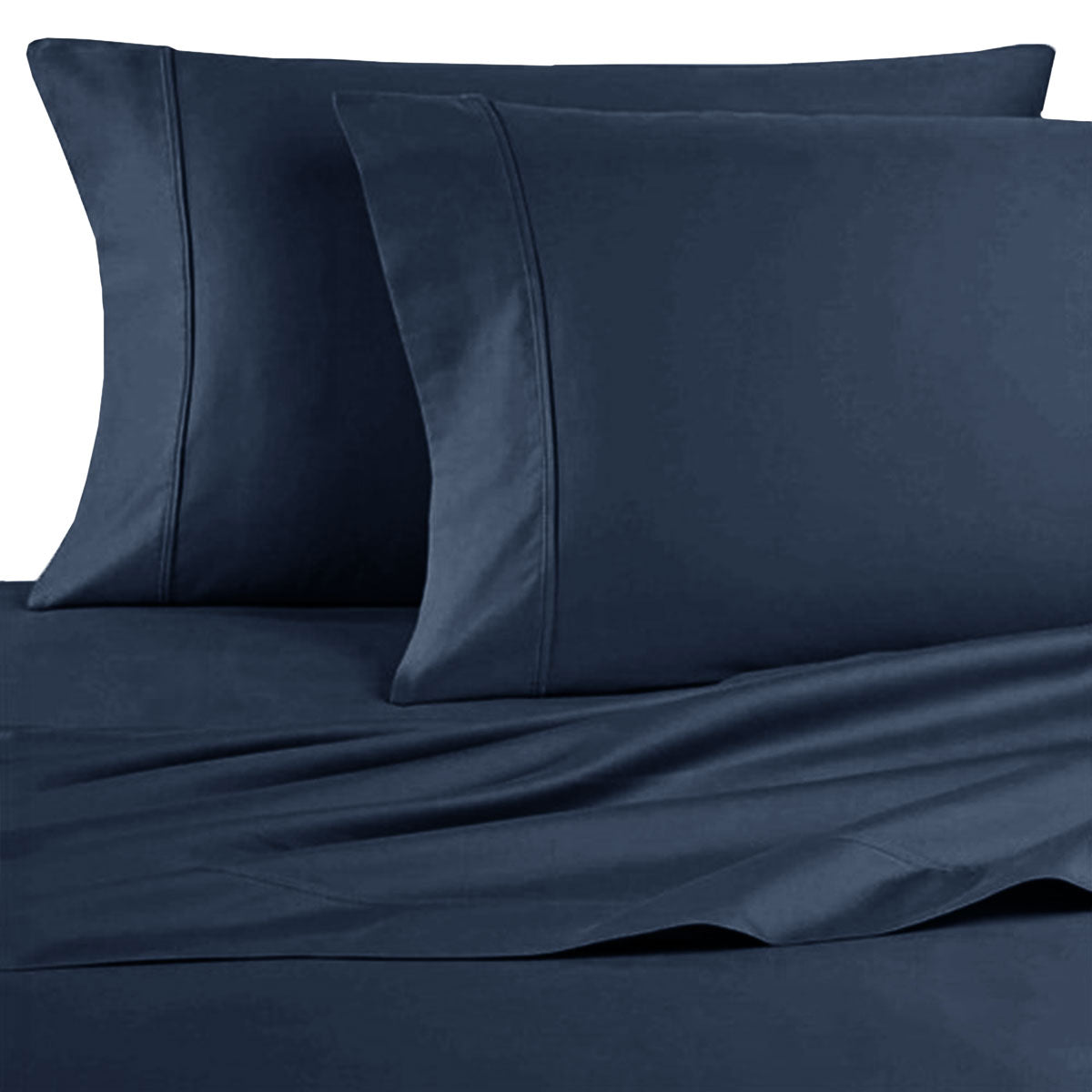 Artex 250TC 100% Cotton Sheet Set Queen Navy