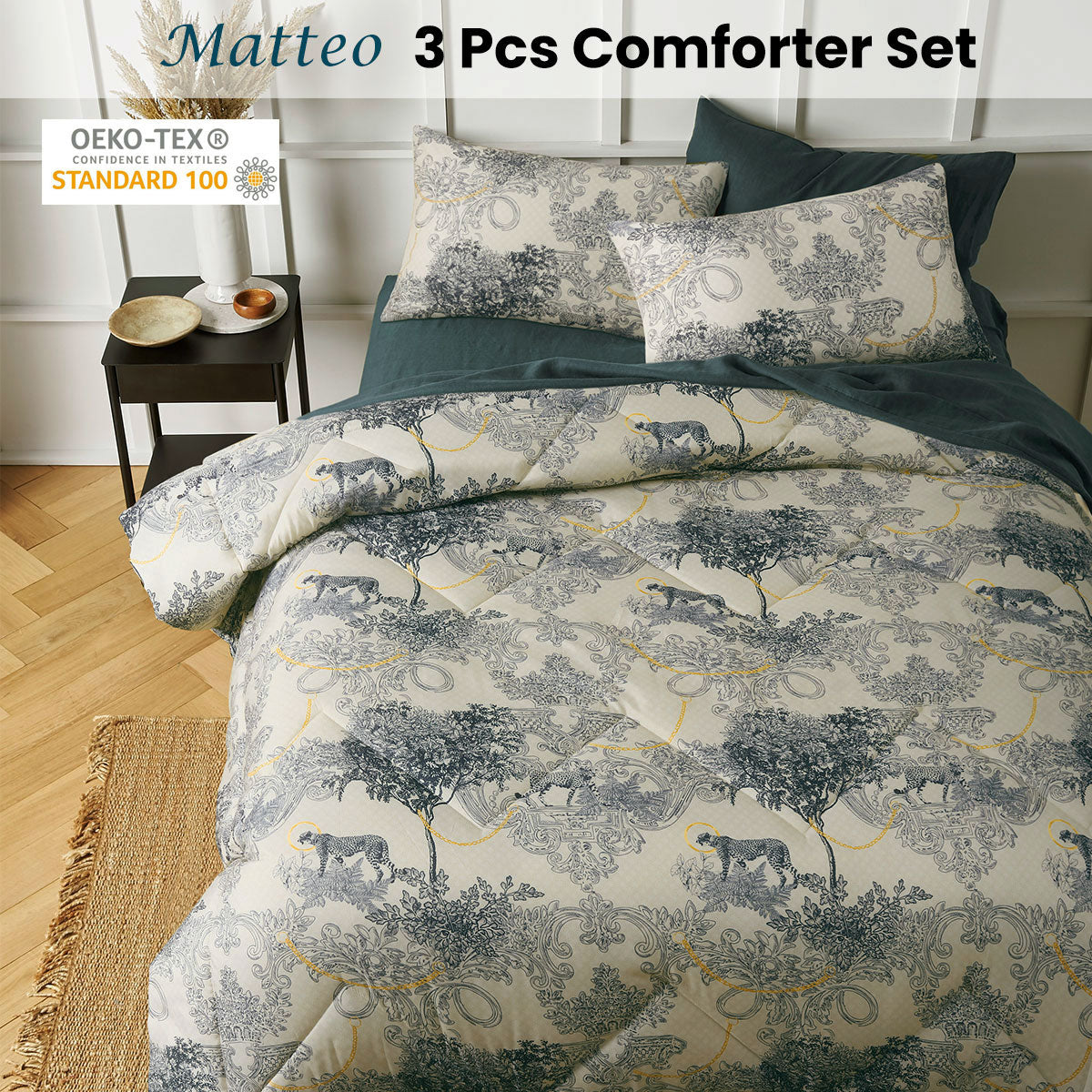 Big Sleep 3 Piece Matteo Comforter Set Queen