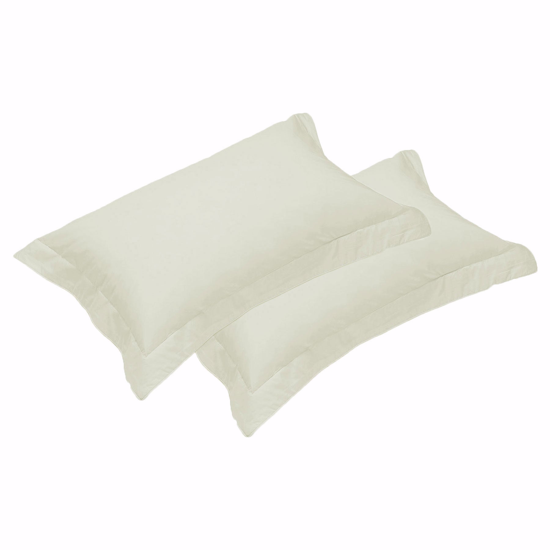 500TC Pair of Egyptian Cotton Tailored Standard Pillowcases Vanilla