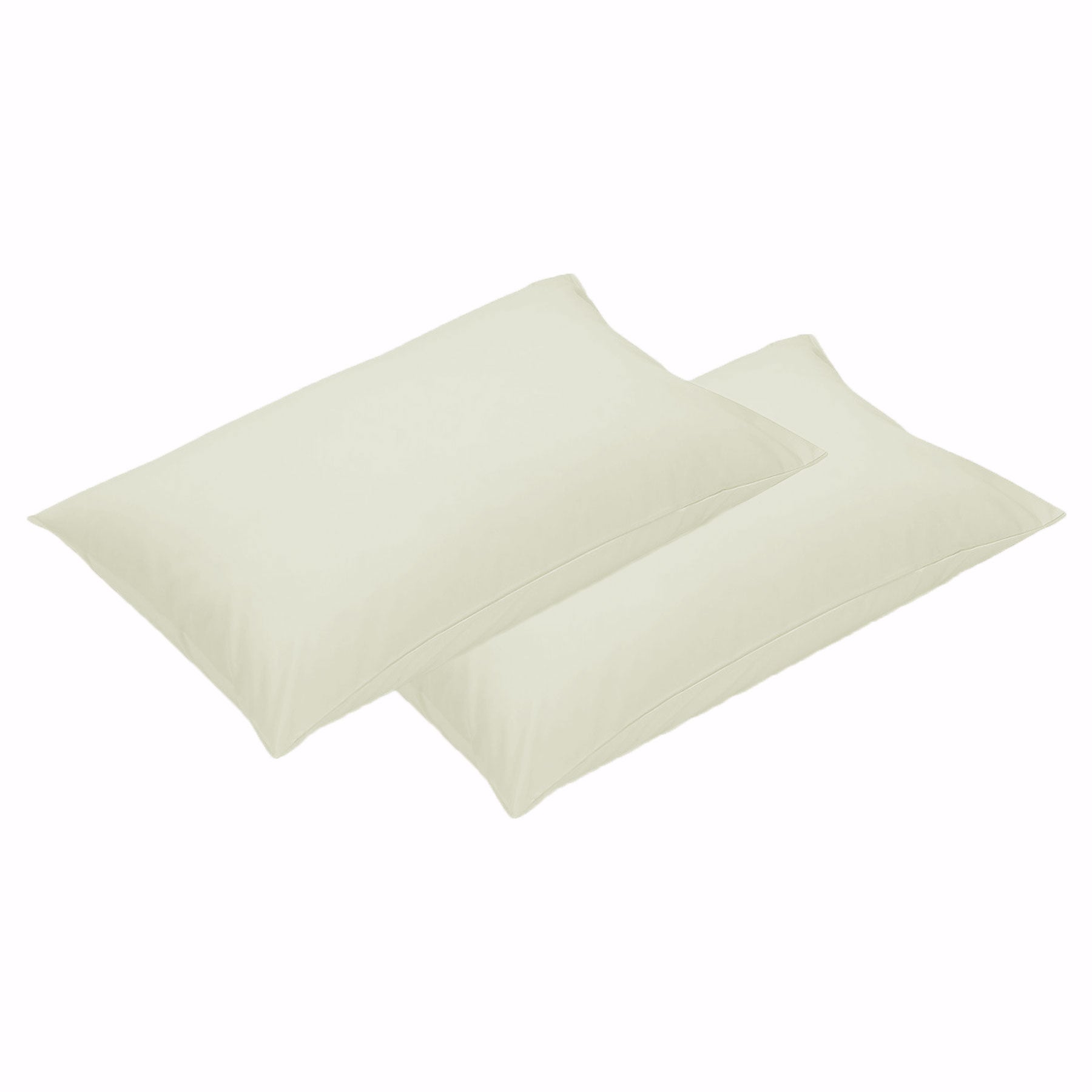 500TC Pair of Cotton Standard Pillowcases Vanilla