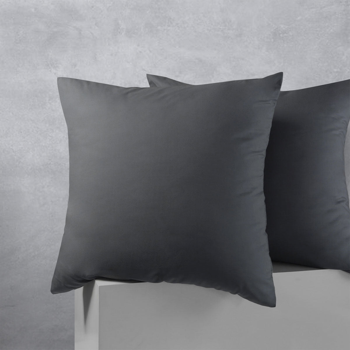 Accessorize Pair of Cotton Polyester European Pillowcases Charcoal