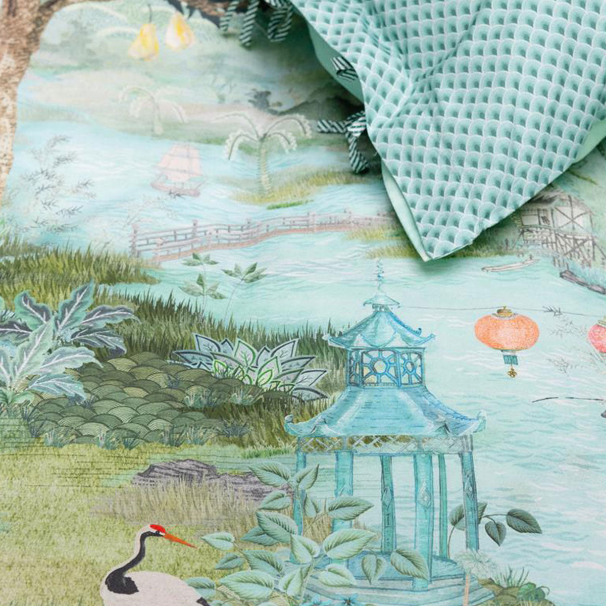 PIP Studio Pip Paradise Green Quilt Cover Set Queen