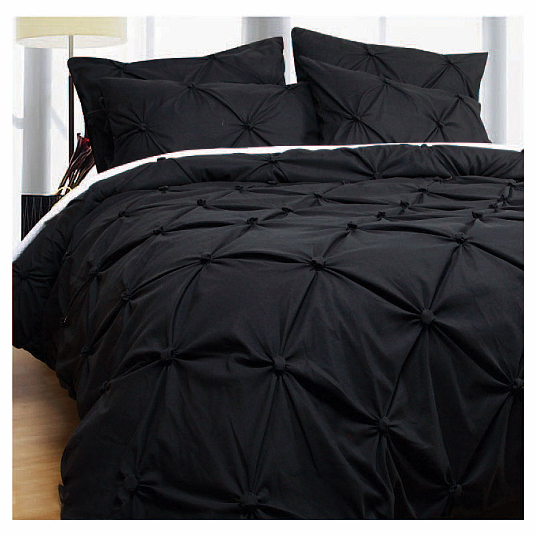 Bloomington Puffy Quilt Cover Set Black KING