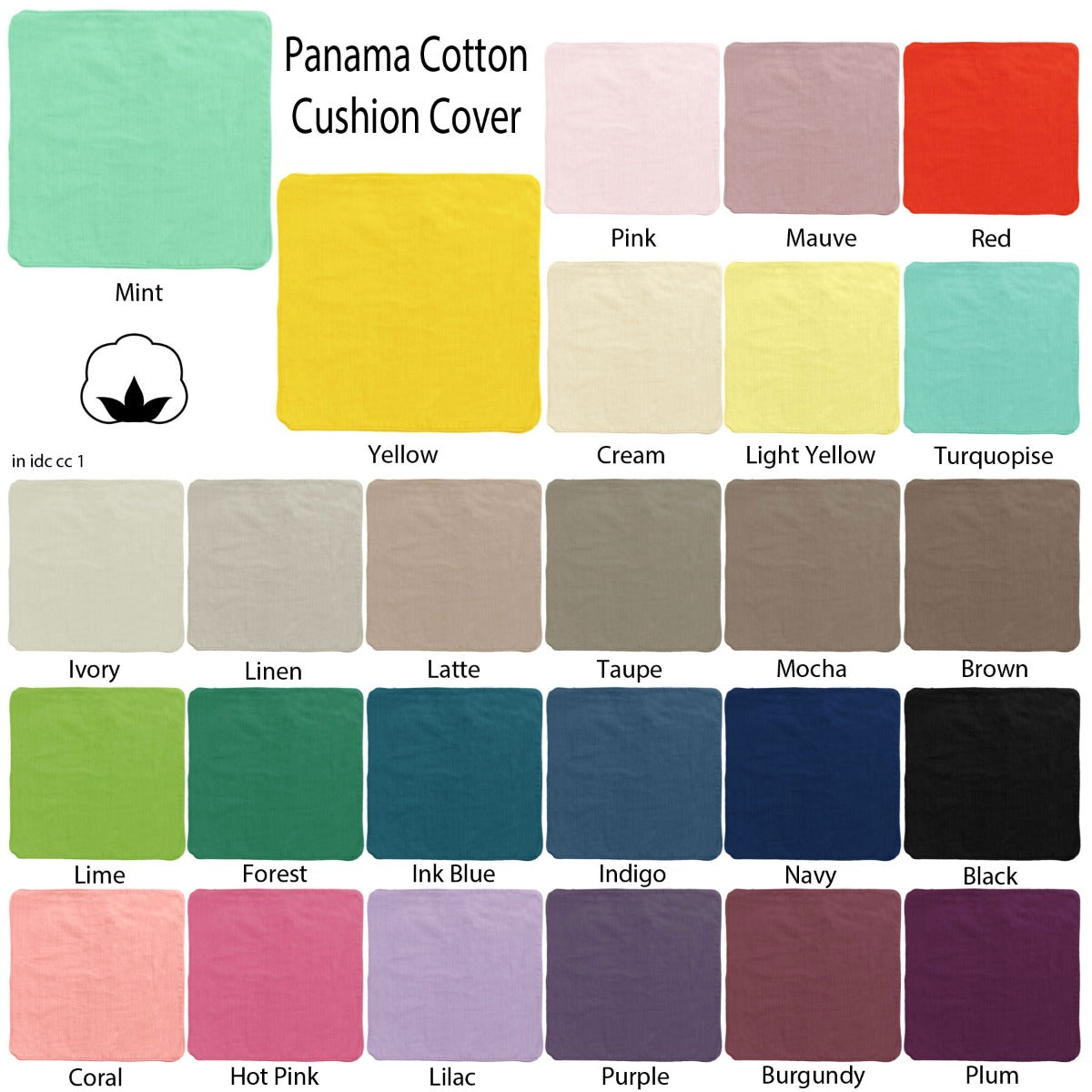IDC Homewares Panama 100% Cotton Cushion Cover Yellow